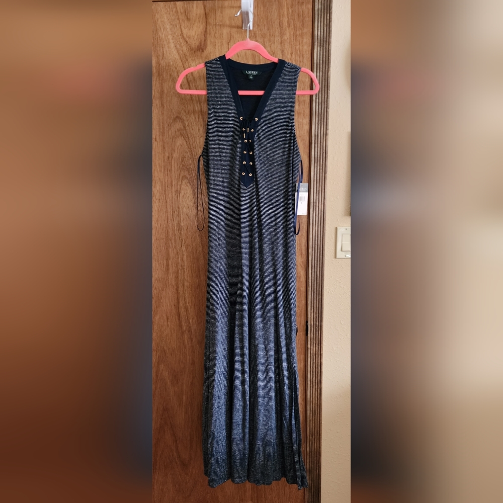 LAUREN by Ralph Lauren Women's indigo long summer dress